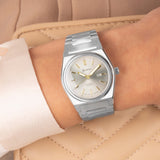 Accurist Origin Automatic Ladies Watch | Silver Stainless Steel Case & Bracelet With Champagne Dial | 34Mm | 70024
