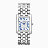 Accurist Rectangle Ladies Watch | Silver Case & Stainless Steel Bracelet With White Dial | 26Mm | 71007