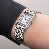 Accurist Rectangle Ladies Watch | Silver Case & Stainless Steel Bracelet With White Dial | 26Mm | 71007