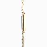 Accurist Rectangle Ladies Watch | Gold Case & Two Tone Stainless Steel Bracelet With White Dial | 26Mm | 71009