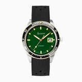 Accurist Dive Men’S Watch | Two Tone Case & Black Rubber Strap With Samphire Green Dial | 42Mm | 72000X
