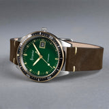 Accurist Dive Men'S Watch | Two Tone Case & Brown Leather Strap With Samphire Green Dial | 42Mm | 72000