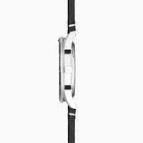 Accurist Dive Men'S Watch | Silver Case & Black Leather Strap With Black Dial | 42Mm | 72001