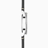 Accurist Dive Men'S Watch | Silver Case & Black Leather Strap With Black Dial | 42Mm | 72001