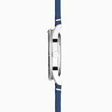 Accurist Dive Men'S Watch | Silver Case & Blue Leather Strap With Windermere Blue Dial | 42Mm | 72002