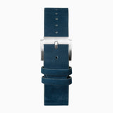 Accurist Dive Men'S Watch | Silver Case & Blue Leather Strap With Windermere Blue Dial | 42Mm | 72002