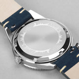Accurist Dive Men'S Watch | Silver Case & Blue Leather Strap With Windermere Blue Dial | 42Mm | 72002