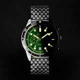 Accurist Dive Men'S Chronograph Watch | Two Tone Case & Stainless Steel Bracelet With Samphire Green Dial | 42Mm | 72003
