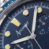 Accurist Dive Men'S Chronograph Watch | Silver Case & Stainless Steel Bracelet With Windermere Blue Dial | 42Mm | 72004