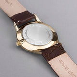 Accurist Classic Men'S Watch | Gold Case & Brown Leather Strap With White Dial | 37Mm | 73001