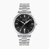 Accurist Classic Men'S Watch | Silver Case & Stainless Steel Bracelet With Black Dial | 37Mm | 73006