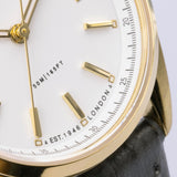 Accurist Everyday Ladies Watch | Gold Case & Grey Leather Strap With White Dial | 30Mm | 74000