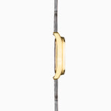 Accurist Everyday Ladies Watch | Gold Case & Grey Leather Strap With White Dial | 30Mm | 74000