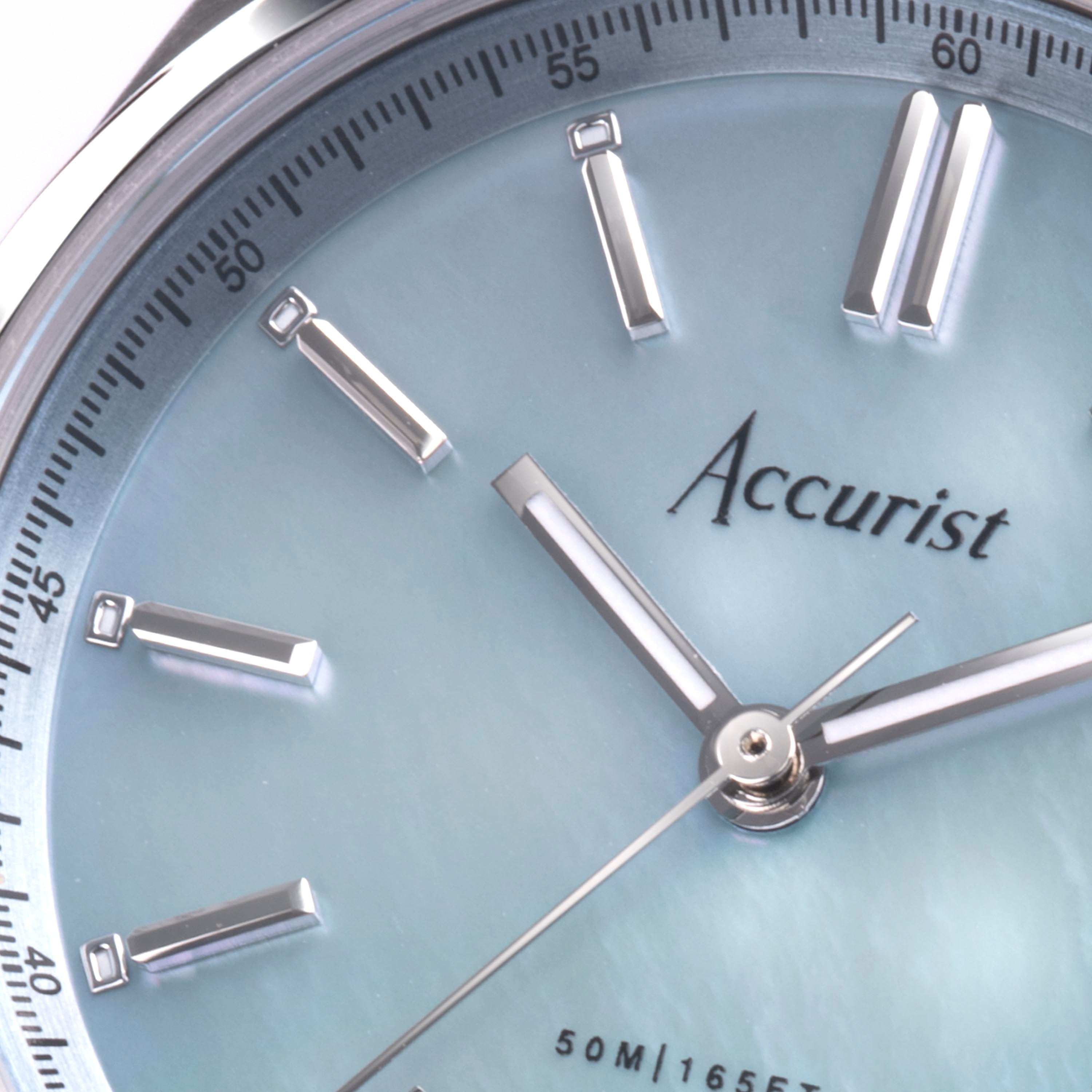 Accurist Everyday Ladies Watch | Silver Case & Stainless Steel Bracelet With Blue Dial | 30Mm | 74002