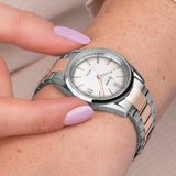 Accurist Everyday Ladies Watch | Silver Case & Two Tone Bracelet With White Dial | 30Mm | 74004