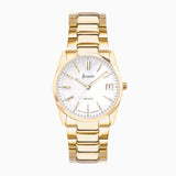 Accurist Everyday Ladies Watch | Gold Case & Stainless Steel Bracelet With White Dial | 30Mm |74005X
