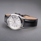 Accurist Everyday Unisex Watch | Silver Case & Black Leather Strap With Silver Dial | 36Mm | 74006