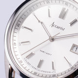 Accurist Everyday Unisex Watch | Silver Case & Black Leather Strap With Silver Dial | 36Mm | 74006
