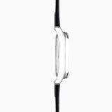 Accurist Everyday Unisex Watch | Silver Case & Black Leather Strap With Silver Dial | 36Mm | 74006