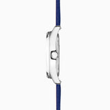 Accurist Everyday Men'S Watch | Silver Case & Blue Leather Strap With Oxford Blue Dial | 40Mm | 74010