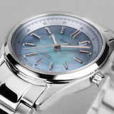 Accurist Everyday Solar Ladies Watch | Silver Stainless Steel Case & Bracelet With Blue Mother-Of-Pearl Dial | 30Mm | 74016