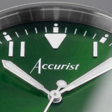 Accurist Aviation Men'S Watch | Silver Case & Stainless Steel Bracelet With Forest Green Dial | 41Mm | 76002