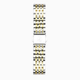 Accurist Dress Diamond Ladies Watch | Silver Stainless Steel Case & Two Tone Bracelet With White Mother Of Pearl Dial | 28Mm | 77006