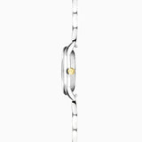 Accurist Dress Diamond Ladies Watch | Silver Stainless Steel Case & Two Tone Bracelet With White Mother Of Pearl Dial | 28Mm | 77006