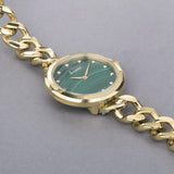 Accurist Jewellery Ladies Watch | Gold Case & Stainless Steel Bracelet With Green Malachite Dial | 28Mm | 78000