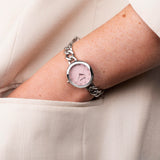 Accurist Jewellery Ladies Watch | Silver Case & Stainless Steel Bracelet With Rose Quartz Dial | 28Mm | 78001