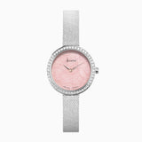 Accurist Jewellery Ladies Watch | Silver Case & Stainless Steel Bracelet With Rose Quartz Dial | 28Mm | 78005