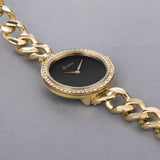 Accurist Jewellery Ladies Watch | Gold Case & Stainless Steel Bracelet With Black Onyx Dial | 28Mm | 78006