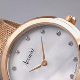 Accurist Jewellery Ladies Watch | Rose Gold Case & Stainless Steel Mesh Bracelet With Mother Of Pearl Dial | 28Mm | 78008