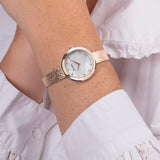 Accurist Jewellery Ladies Watch | Rose Gold Case & Stainless Steel Mesh Bracelet With Mother Of Pearl Dial | 28Mm | 78008