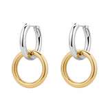 Hoop Earrings And 14K Gold Pvd Coating.|Bau21