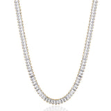 Choker Necklace With 14K Gold Pvd Coating And Clear Cubic Zirconia.|Bein019