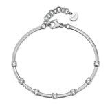Snake Chain Bracelet With Clear Cubic Zirconia. | Big14