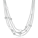 Multi-Strand Necklace With Spheres And Shell Pearls. | Bpc50