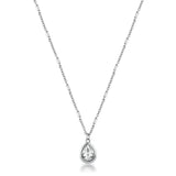Necklace With A Drop-Shaped Crystal Pendant. | Bym197