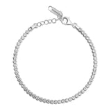 925  Rhodium-Plated Silver Tennis Bracelet With Clear Cubic Zirconia.|Fiw109