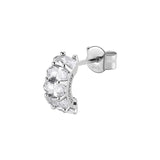 925  Rhodium-Plated Sterling Silver Pendant With Shell Pearl And Clear Cushion Cubic Zirconia.|Fiw132