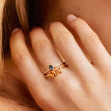 9K Gold Ring, Citrine Stone 0.48 Carat | Rgaa003