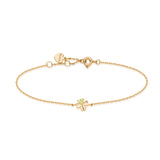 9K Gold Soft Bracelet With Shamrock And Olivine Stone 0.12 Carat | Rgab001
