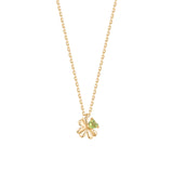 9K Gold Necklace, 0.12 Carat Olivine Stone | Rgac001