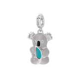 925 Sterling Silver In The Shape Of A Koala, Colored Enamels | Rz227R