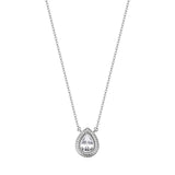 925  Sterling Silver Short Necklace, 59 White Cubic Zirconia | Rzan01