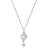 925   Sterling Silver Short Necklace, 8 White Cubic Zirconia | Rzar07