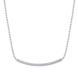 925  Sterling Silver Short Necklace, 180 White Cubic Zirconia | Rzbi01
