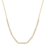 925  Sterling Silver Short Necklace, Gold Plating, 798 White Cubic Zirconia | Rzbi63