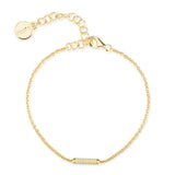 925  Sterling Silver Soft Bracelet, Gold Plating, 60 White Cubic Zirconia | Rzbi65